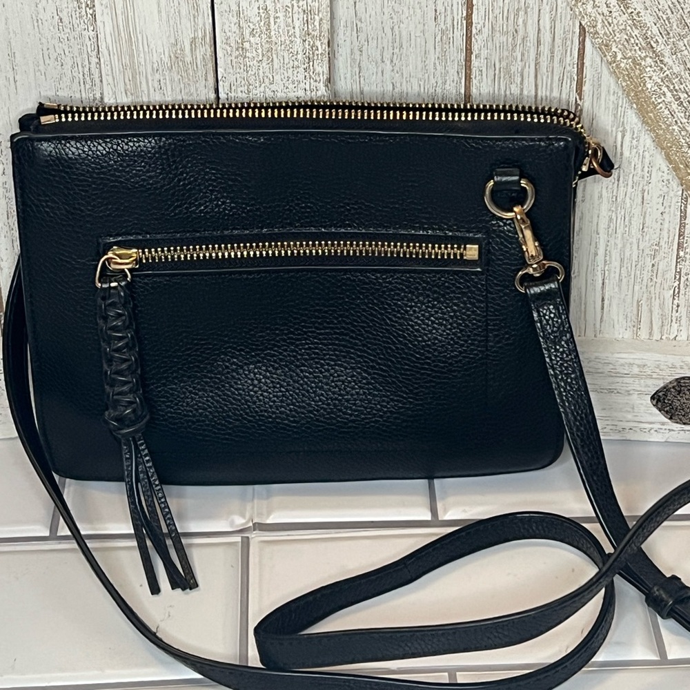 Black Leather Crossbody Bag